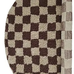 Runde Teppiche - Elsey Natural Cotton Shaggy (beige/braun)