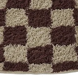 Runde Teppiche - Elsey Natural Cotton Shaggy (beige/braun)