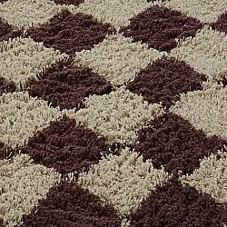 Runde Teppiche - Elsey Natural Cotton Shaggy (beige/braun)