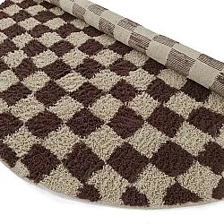 Runde Teppiche - Elsey Natural Cotton Shaggy (beige/braun)