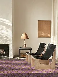 Hochflorteppiche - Elsey Natural Cotton Shaggy (braun/lila)