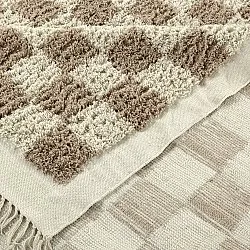 Tapis à poils longs - Elsey Natural Cotton Shaggy (crème/sable)