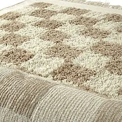 Tapis à poils longs - Elsey Natural Cotton Shaggy (crème/sable)