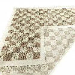 Tapis à poils longs - Elsey Natural Cotton Shaggy (crème/sable)