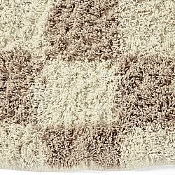 Runde Teppiche - Elsey Natural Cotton Shaggy (creme/sand)