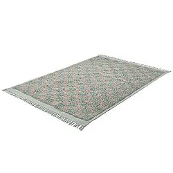 Hochflorteppiche - Elsey Natural Cotton Shaggy (grau/rosa)