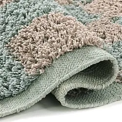 Hochflorteppiche - Elsey Natural Cotton Shaggy (grau/rosa)