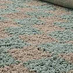 Hochflorteppiche - Elsey Natural Cotton Shaggy (grau/rosa)