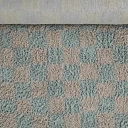 Hochflorteppiche - Elsey Natural Cotton Shaggy (grau/rosa)