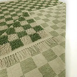 Hochflorteppiche - Elsey Natural Cotton Shaggy (grün/beige)