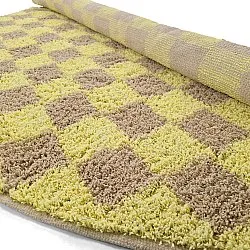 Runde Teppiche - Elsey Natural Cotton Shaggy (gelb/beige)