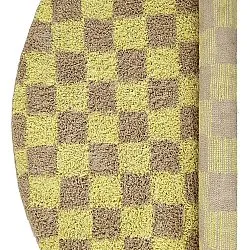 Runde Teppiche - Elsey Natural Cotton Shaggy (gelb/beige)