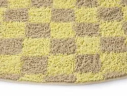 Runde Teppiche - Elsey Natural Cotton Shaggy (gelb/beige)