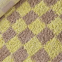 Runde Teppiche - Elsey Natural Cotton Shaggy (gelb/beige)