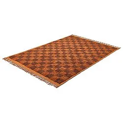 Tapis à poils longs - Elsey Natural Cotton Shaggy (oranžna/rdeča)