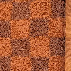 Tapis à poils longs - Elsey Natural Cotton Shaggy (oranžna/rdeča)