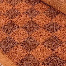 Tapis à poils longs - Elsey Natural Cotton Shaggy (oranžna/rdeča)