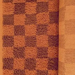 Tapis à poils longs - Elsey Natural Cotton Shaggy (oranžna/rdeča)