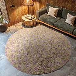 Runde Teppiche - Elsey Natural Cotton Shaggy (rosa/orange)