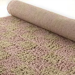 Tapis à poils longs - Elsey Natural Cotton Shaggy (roza/oranžna)