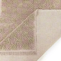 Tapis à poils longs - Elsey Natural Cotton Shaggy (roza/oranžna)