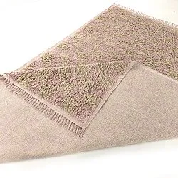 Tapis à poils longs - Elsey Natural Cotton Shaggy (roza/oranžna)