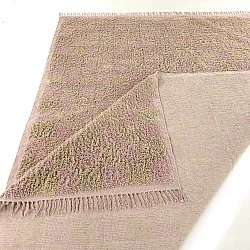 Tapis à poils longs - Elsey Natural Cotton Shaggy (roza/oranžna)