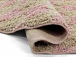 Runde Teppiche - Elsey Natural Cotton Shaggy (rosa/orange)