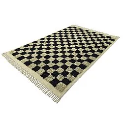 Hochflorteppiche - Elsey Natural Cotton Shaggy (schwarz/beige)