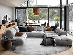 Rund Teppich - Esperia (grau)