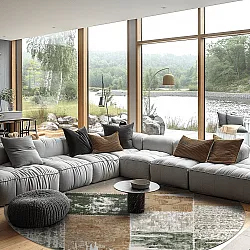 Rund Teppich - Ephesus (grün)