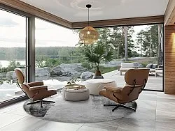 Rund Teppich - Esperia (grau)