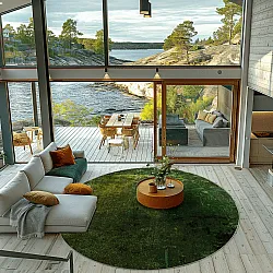 Rund Teppich - Estrada (grün)