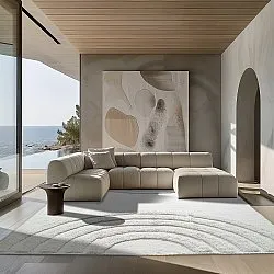 Tapis à poils longs - Everly Natural Cotton Shaggy (blanc cassé)