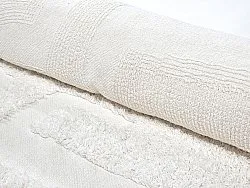 Tapis rond - Fallon Natural Cotton Shaggy (blanc cassé)