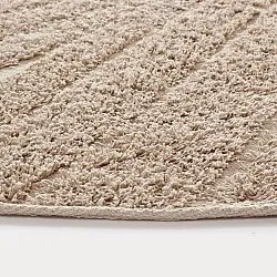 Runde Teppiche - Farley Natural Cotton Shaggy (beige)