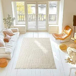 Hochflorteppiche - Farley Natural Cotton Shaggy (cremefarben)