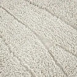 Runde Teppiche - Farley Natural Cotton Shaggy (cremefarben)