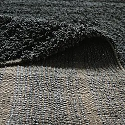 Hochflorteppiche - Farley Natural Cotton Shaggy (schwarz)