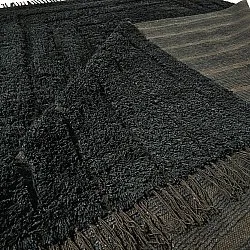 Hochflorteppiche - Farley Natural Cotton Shaggy (schwarz)