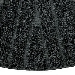 Runde Teppiche - Farley Natural Cotton Shaggy (schwarz)