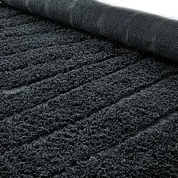 Runde Teppiche - Farley Natural Cotton Shaggy (schwarz)