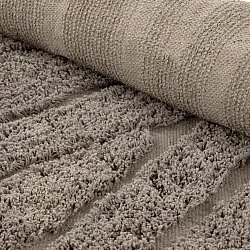 Runde Teppiche - Farley Natural Cotton Shaggy (taupe)