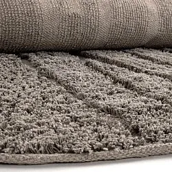Runde Teppiche - Farley Natural Cotton Shaggy (taupe)