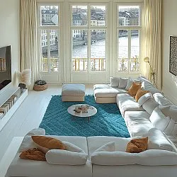 Hochflorteppiche - Farley Natural Cotton Shaggy (türkis)