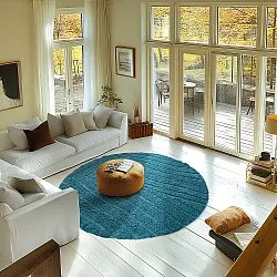 Tapis rond - Farley Natural Cotton Shaggy (turkizna)