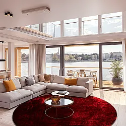 Rund Teppich - Frome (rot)