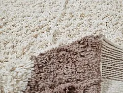 Runde Teppiche - Galliano Natural Cotton Shaggy (cremefarben/braun)