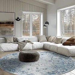 Runde Teppiche - Gombalia (hellblau)