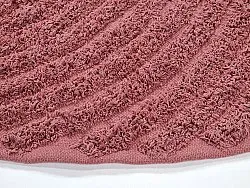 Runde Teppiche - Halo Natural Cotton Shaggy (rot)